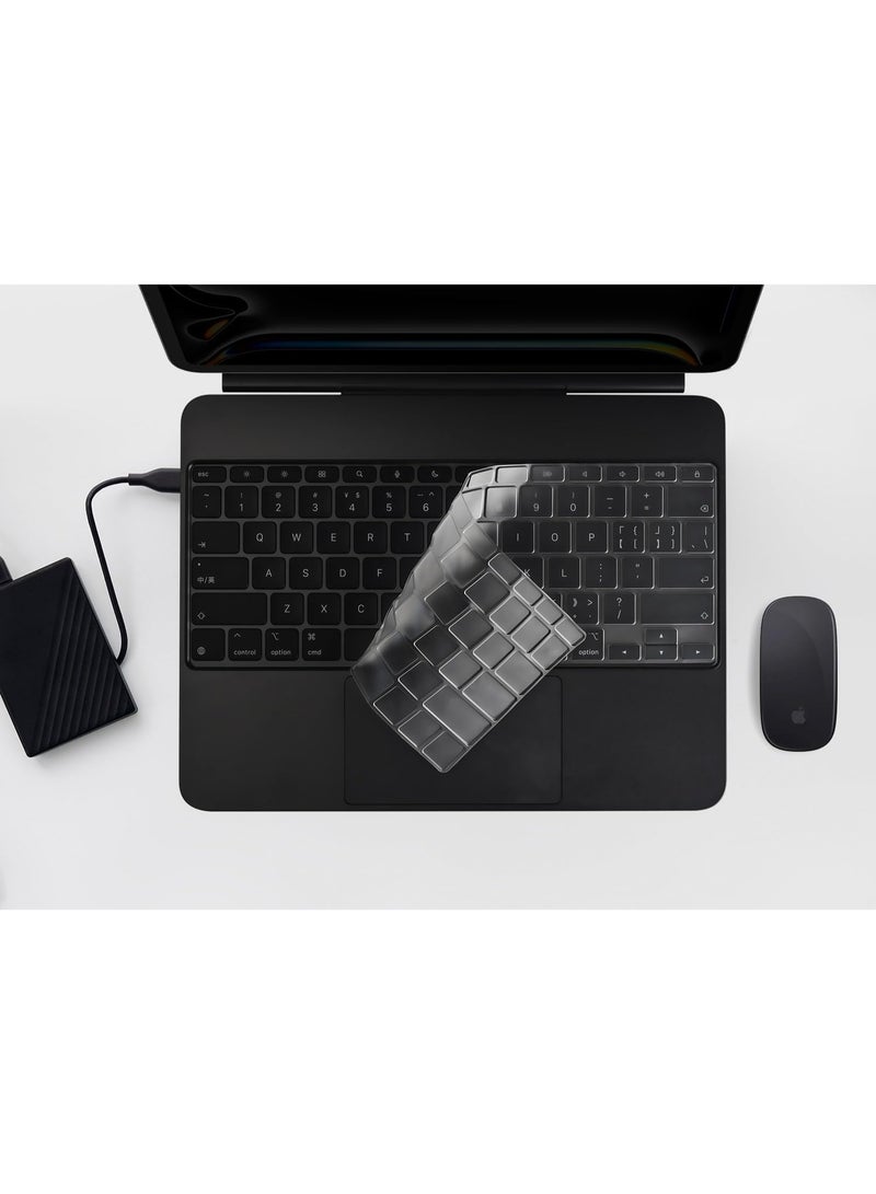 غطاء لوحة مفاتيح للوحة ماجيك (M5/M4) لجهاز iPad Pro 13-inch 2025/2024 ورقاقة M3 لجهاز iPad Air 13-inch 2025 US Enter TPU Protector لإكسسوارات لوحة مفاتيح iPad ماجيك (شفاف) - Image 1
